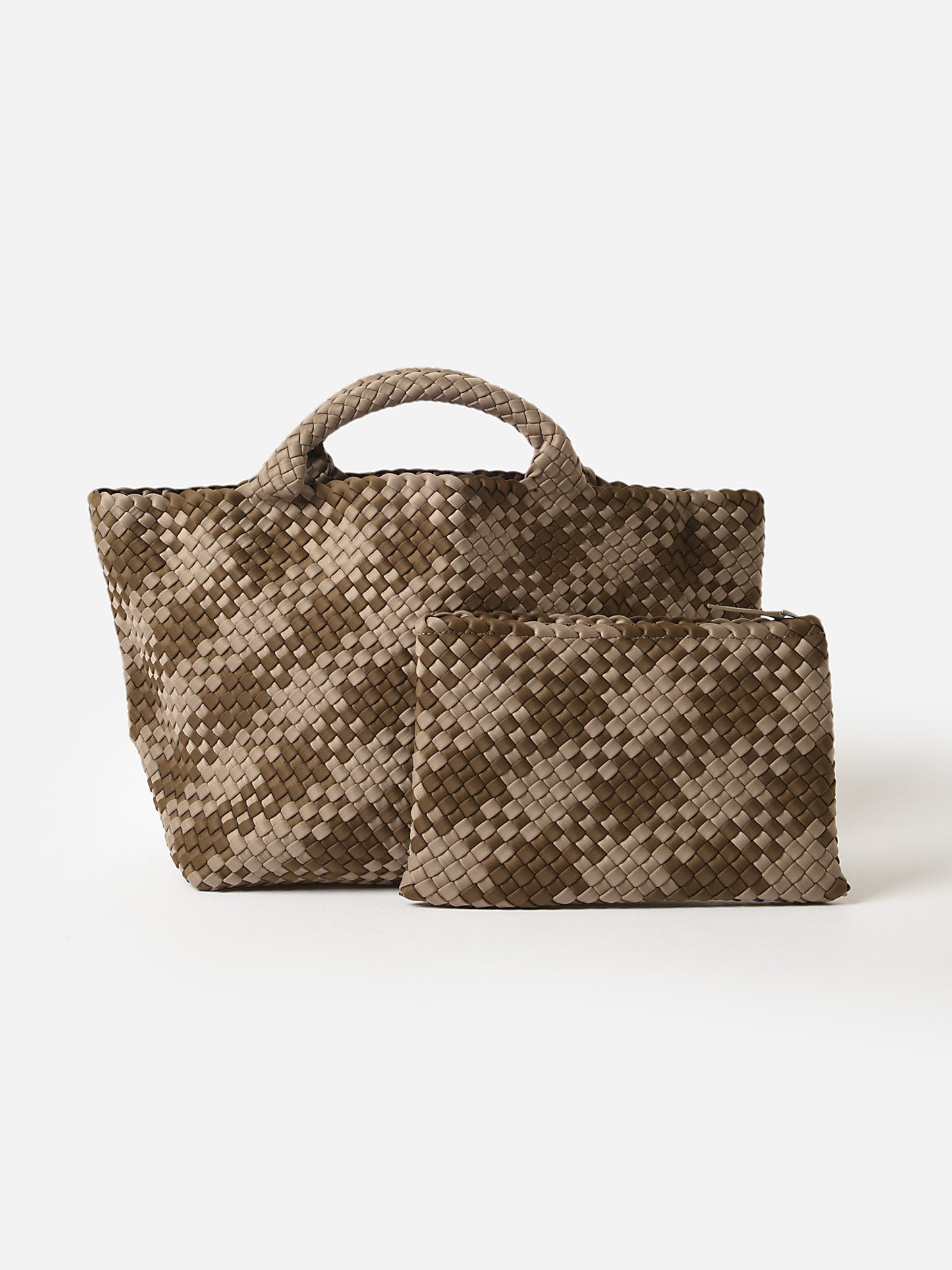 Naghedi St. Barths Medium Plaid Tote - Saint Bernard