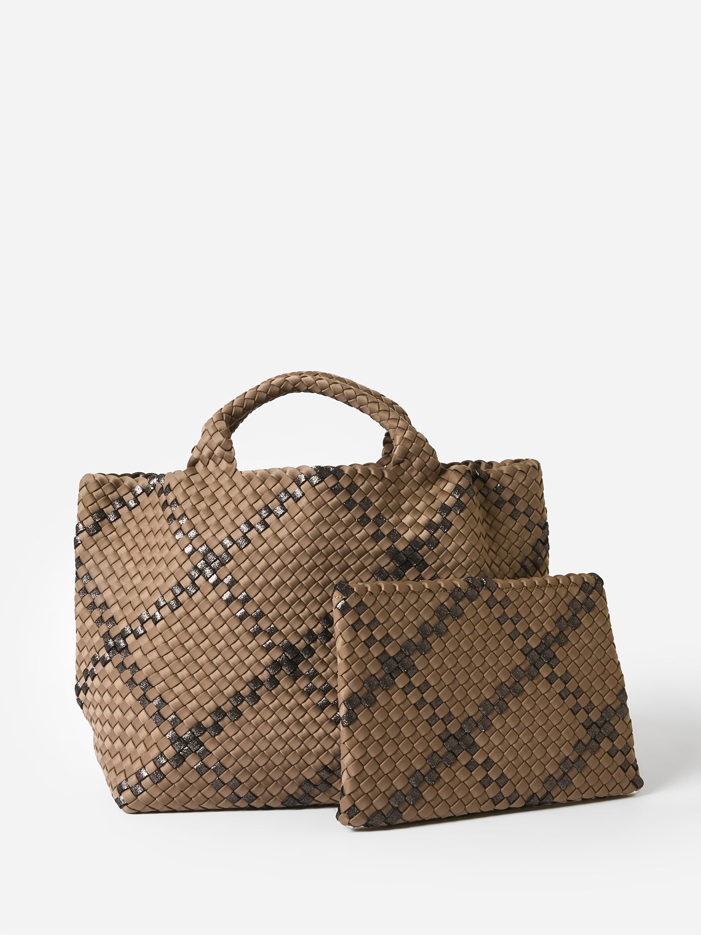 Naghedi St. Barths Medium Plaid Tote - Saint Bernard