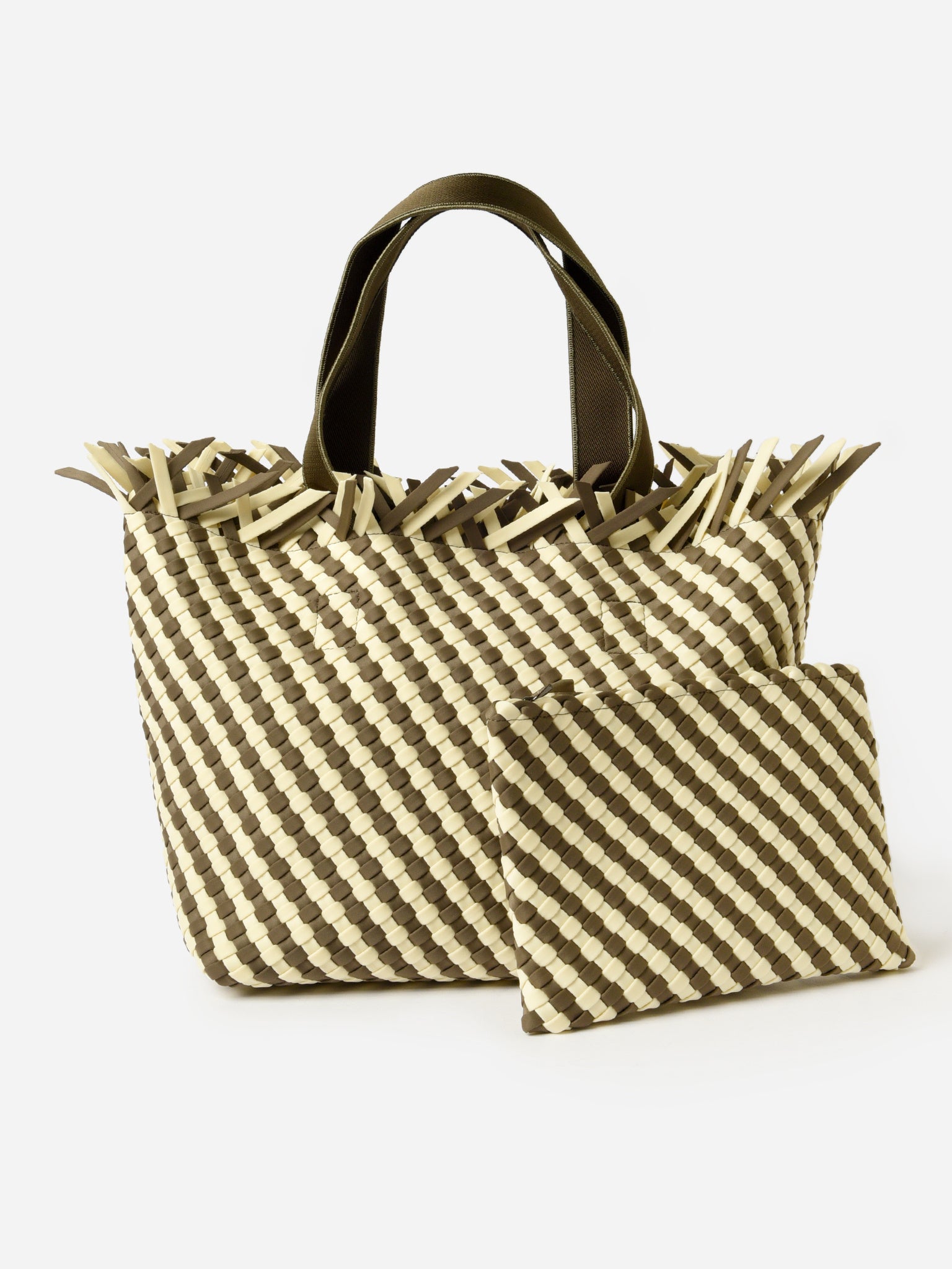 Naghedi Havana Medium Striped Tote - Saint Bernard