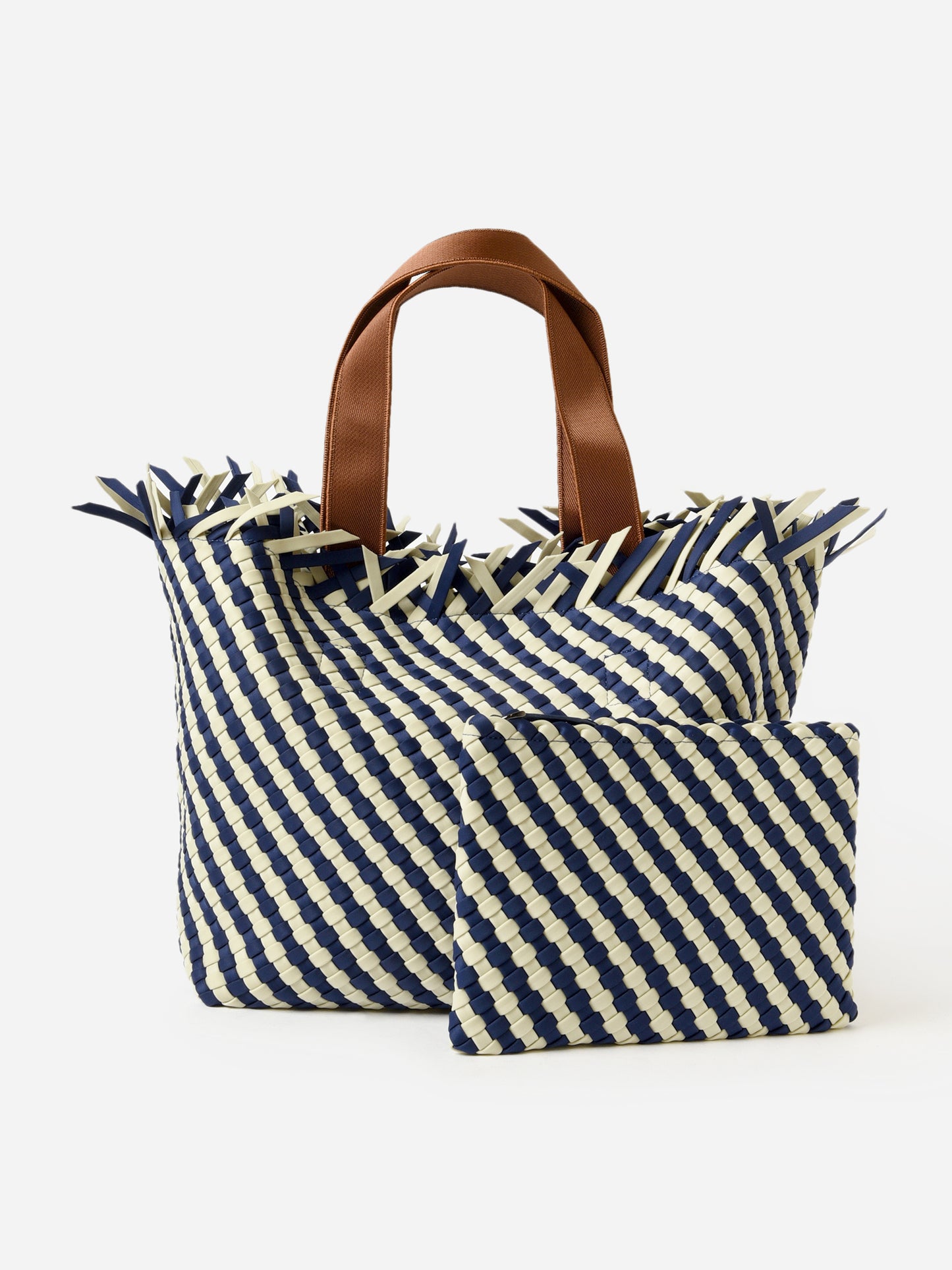 Naghedi Havana Medium Striped Tote - Saint Bernard