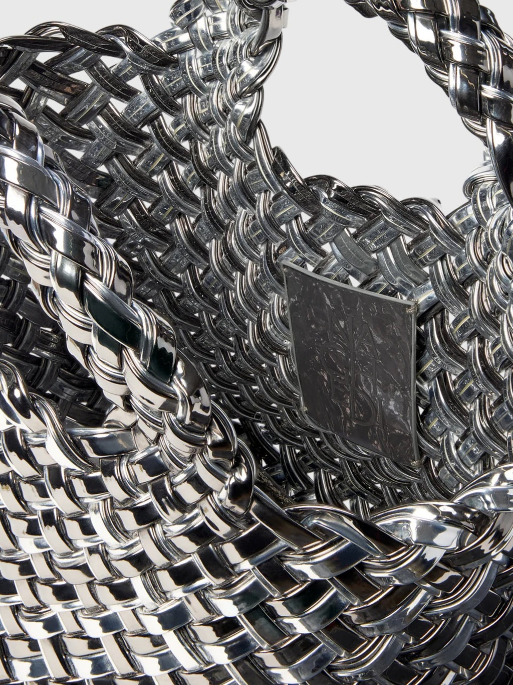 Naghedi St. Barths Petit Double Weave Metallic Tote