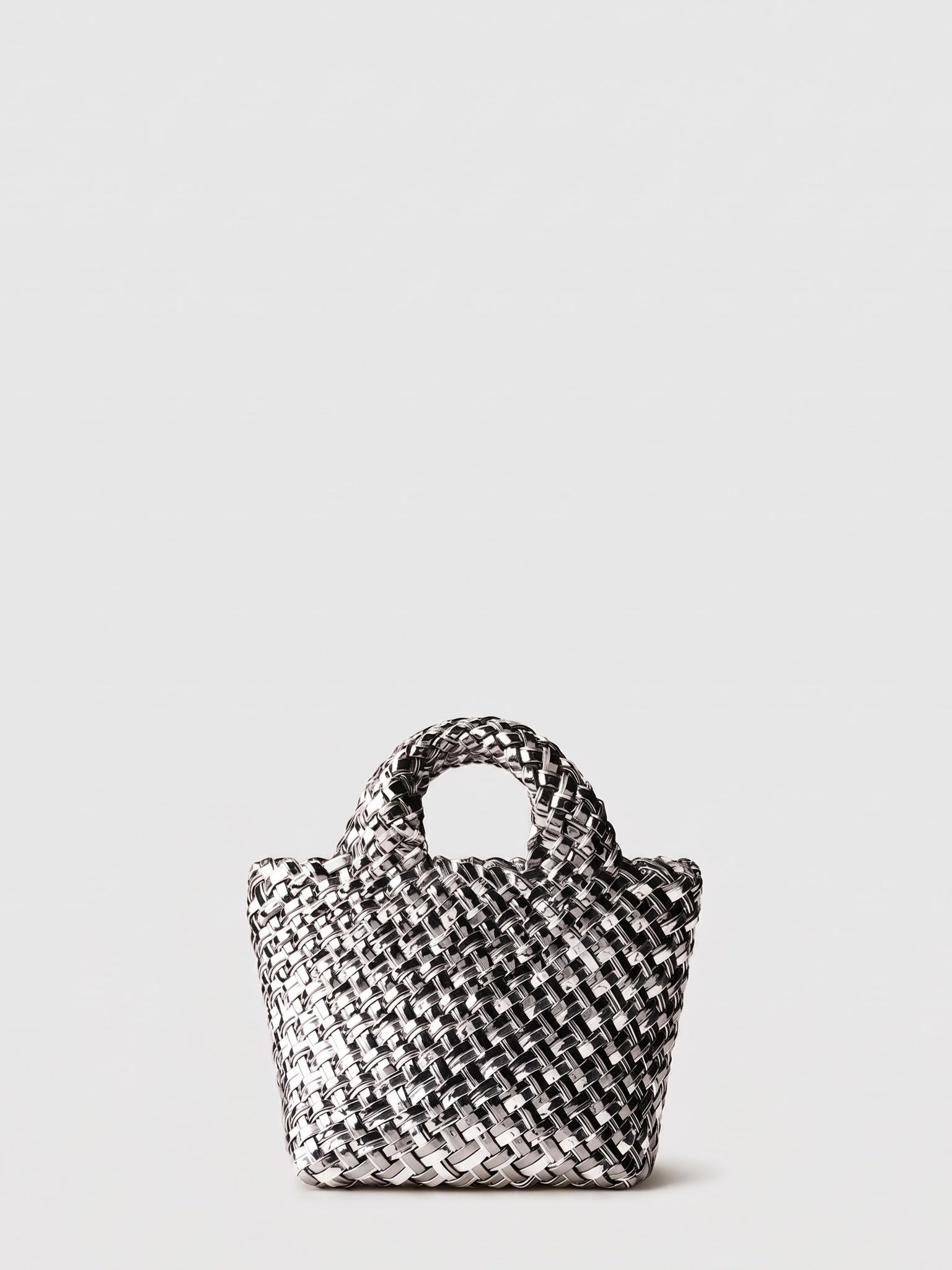 Naghedi St. Barths Petit Double Weave Metallic Tote