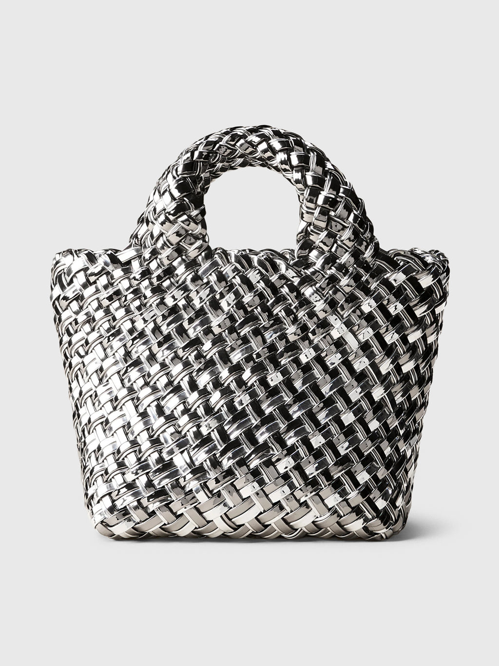 Naghedi St. Barths Petit Double Weave Metallic Tote - Saint Bernard