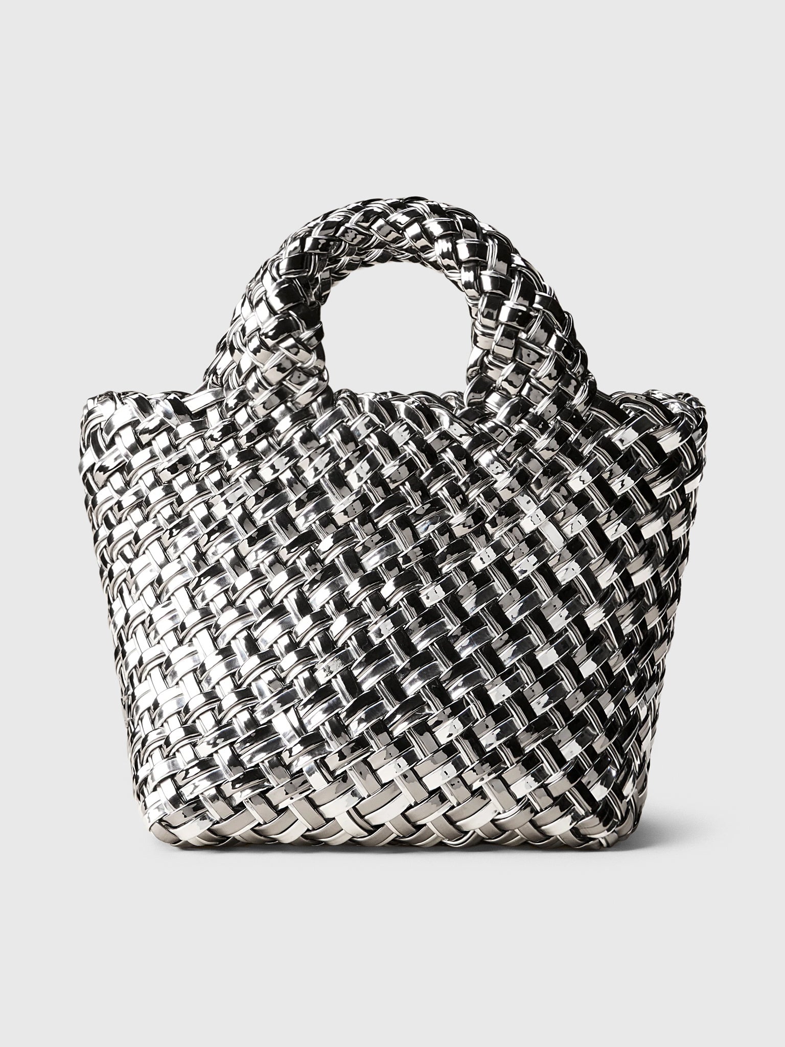 Naghedi St. Barths Petit Double Weave Metallic Tote - Saint Bernard