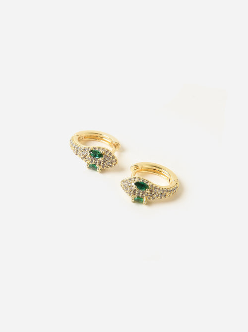 Alexa Leigh Snake Huggie Earrings