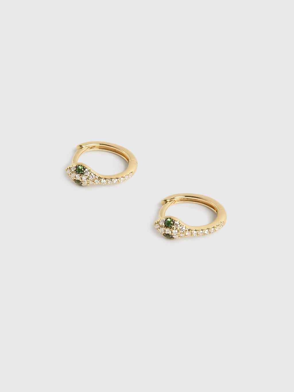 Francie B. Snake Diamond Huggie Earrings - Saint Bernard