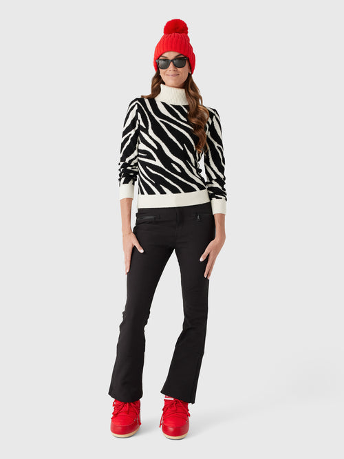 Berno Women's The Snowbird Zebra Sweater