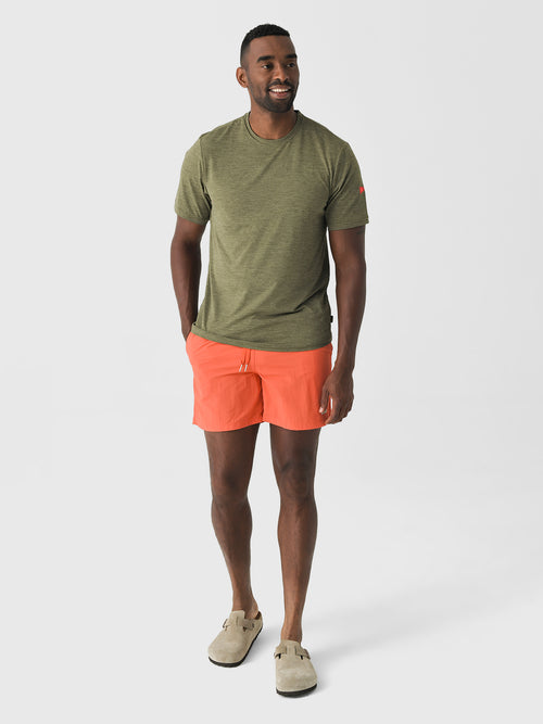 Bather Men's Solid Chili Swim Trunk