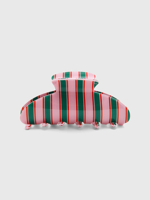 The Shop Striped Curve Hair Claw Clip