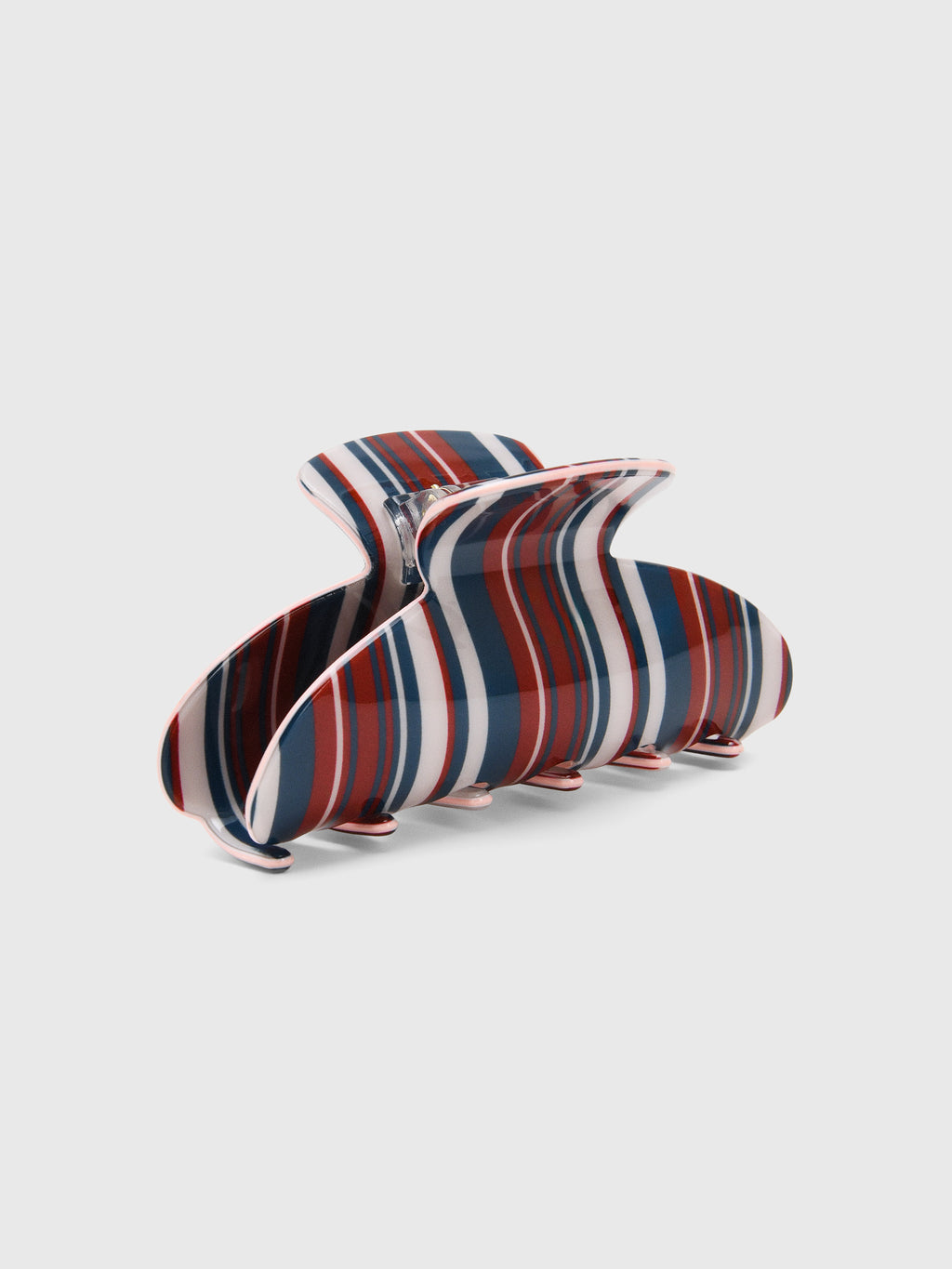 The Shop Striped Curve Hair Claw Clip - Saint Bernard