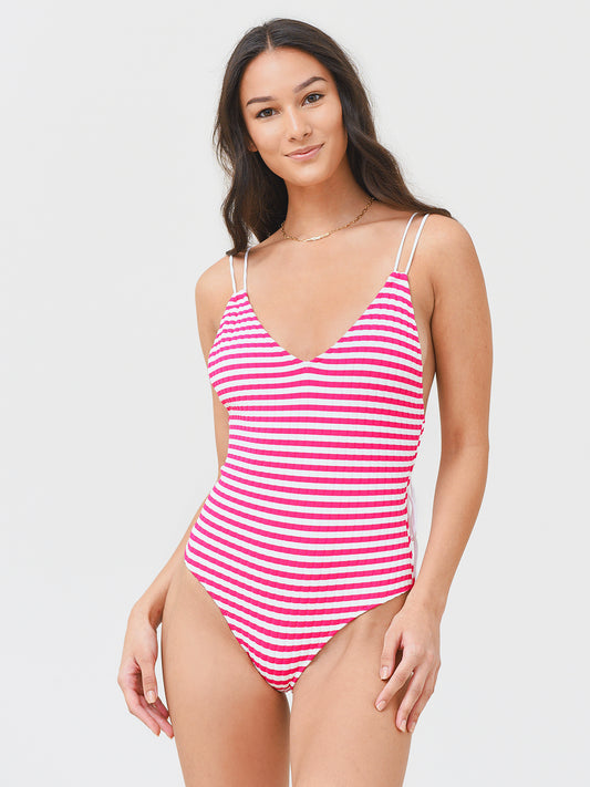 Solid + Striped Women's The Lynn Striped Rib One-Piece Swimsuit