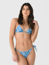 Solid + Striped Women's Iris Reversible Bikini Top - Saint Bernard