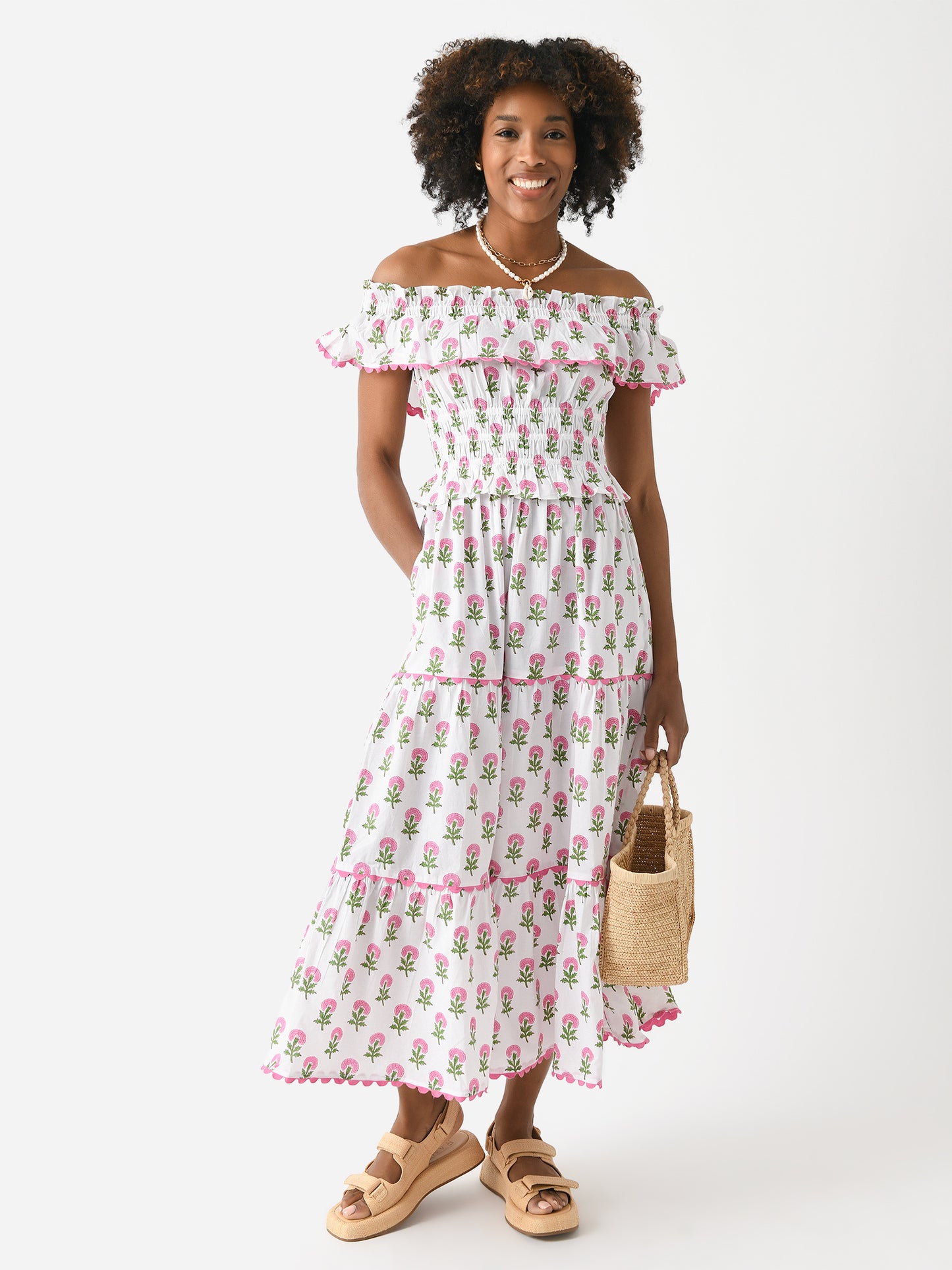 Pink City Prints Women's Lottie Dress - Saint Bernard
