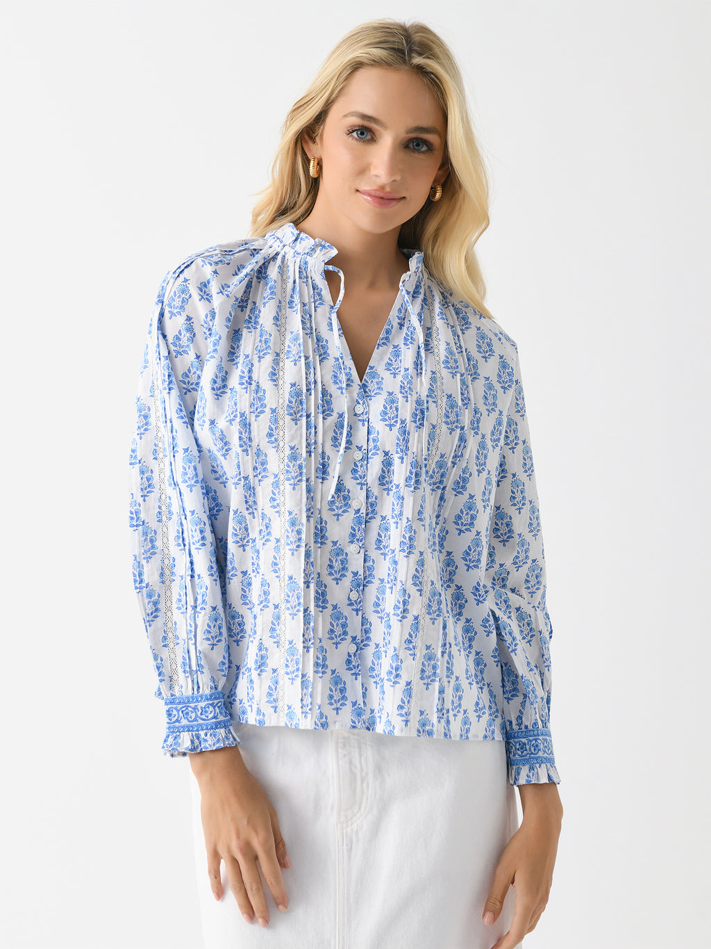Pink City Prints Women's Helena Blouse - Saint Bernard