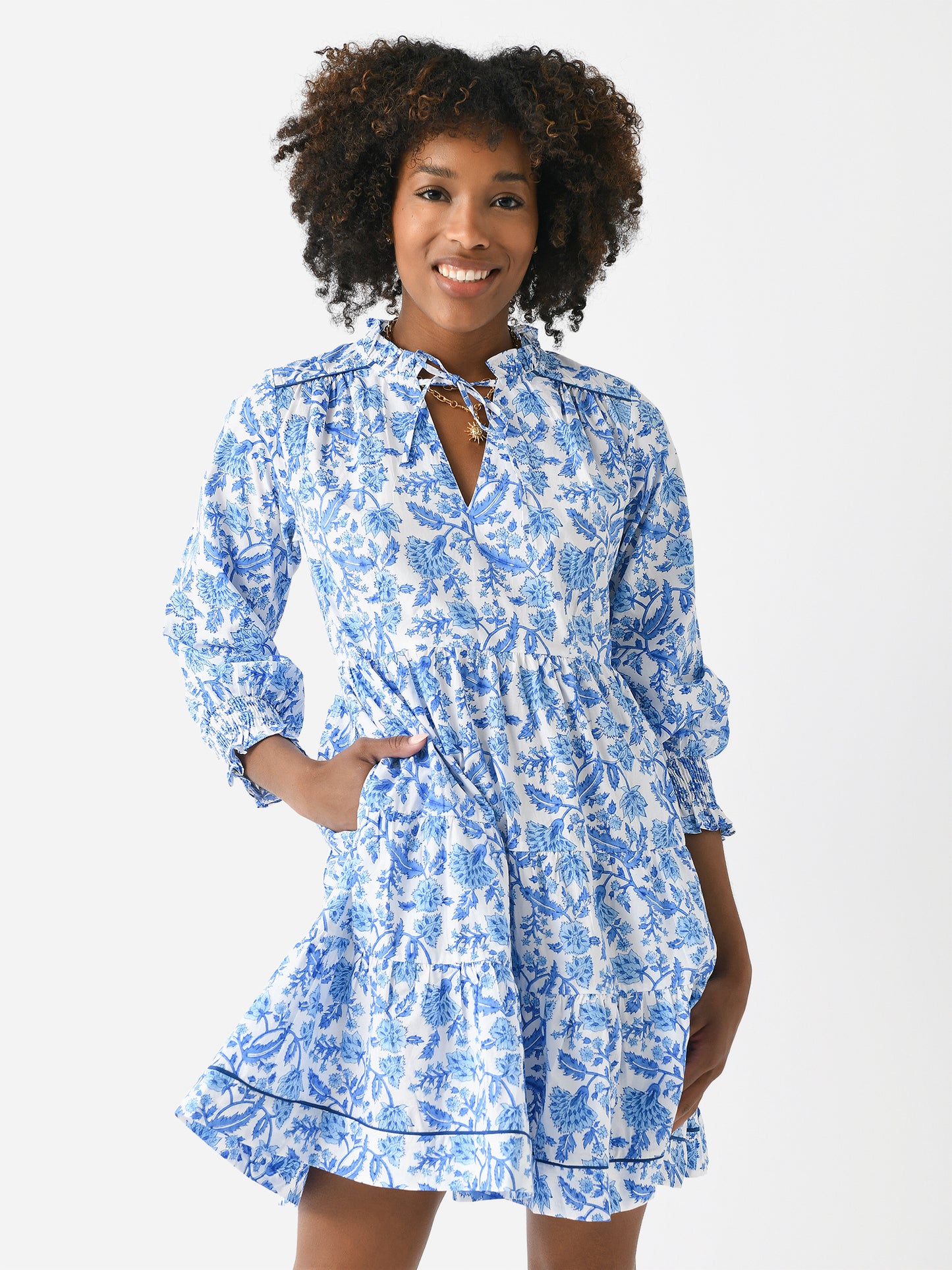 Pink City Prints Women's Martha Mini Dress - Saint Bernard