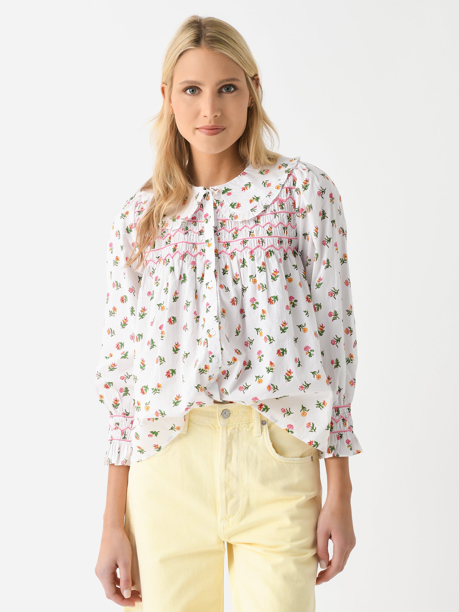 Pink City Prints Women's Posey Blouse - Saint Bernard