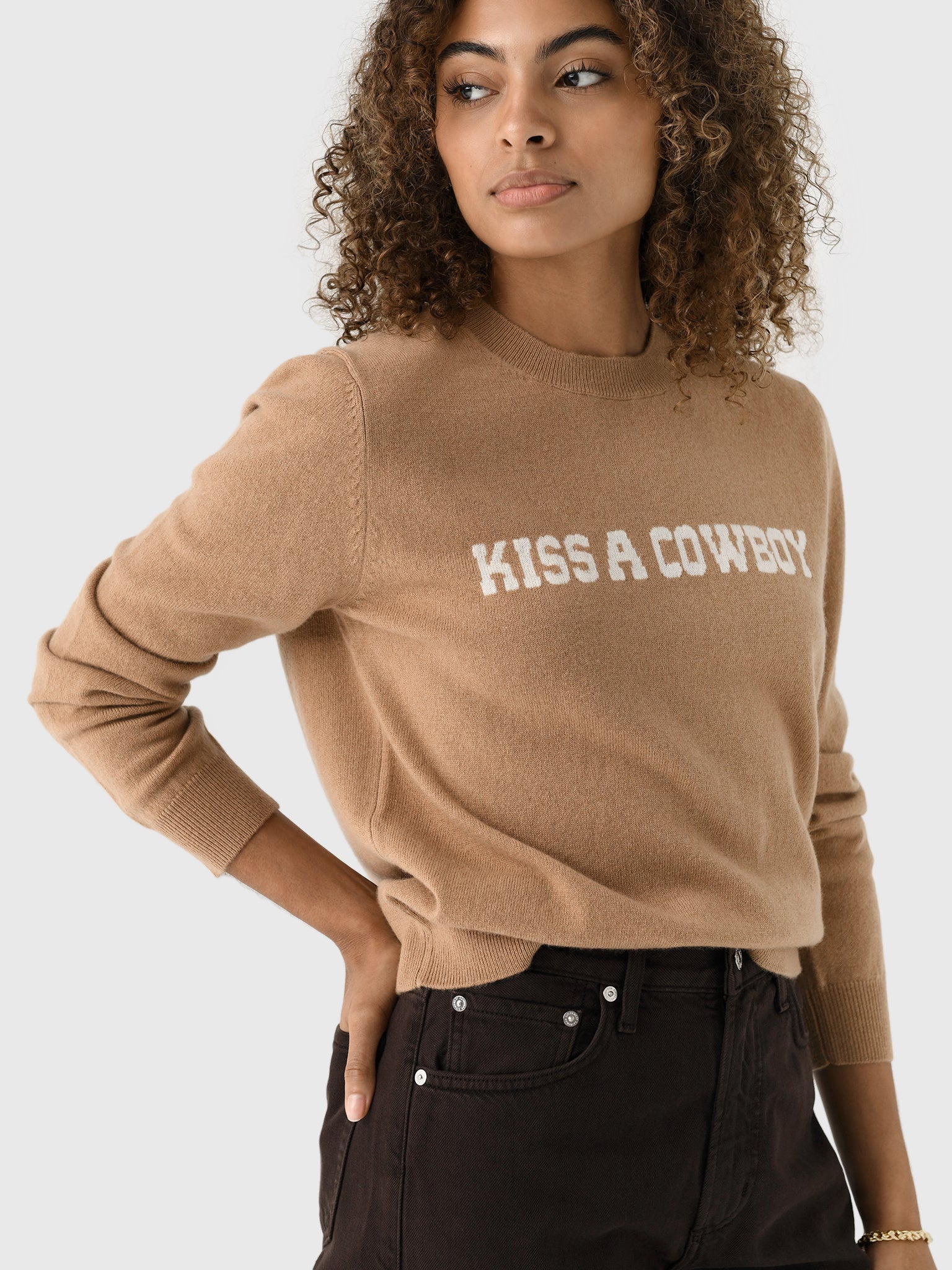 Jumper 1234 Women's Kiss A Cowboy Crew Sweater – Saint Bernard