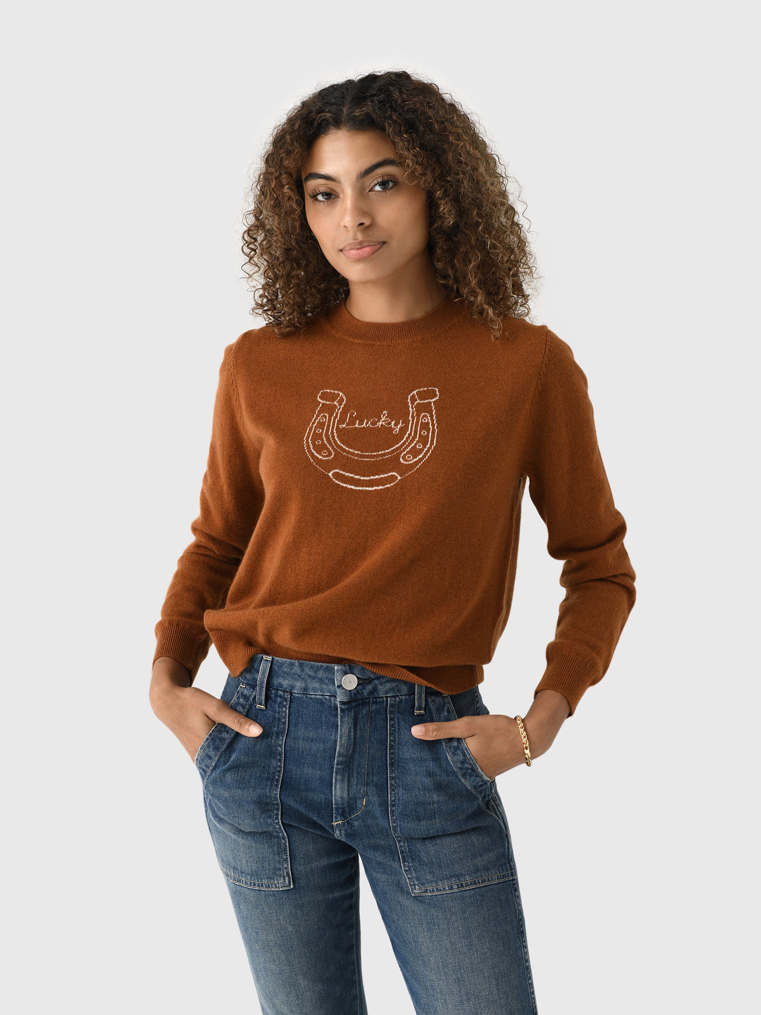 Jumper 1234 Women's Lucky 2 Crew Sweater - Saint Bernard