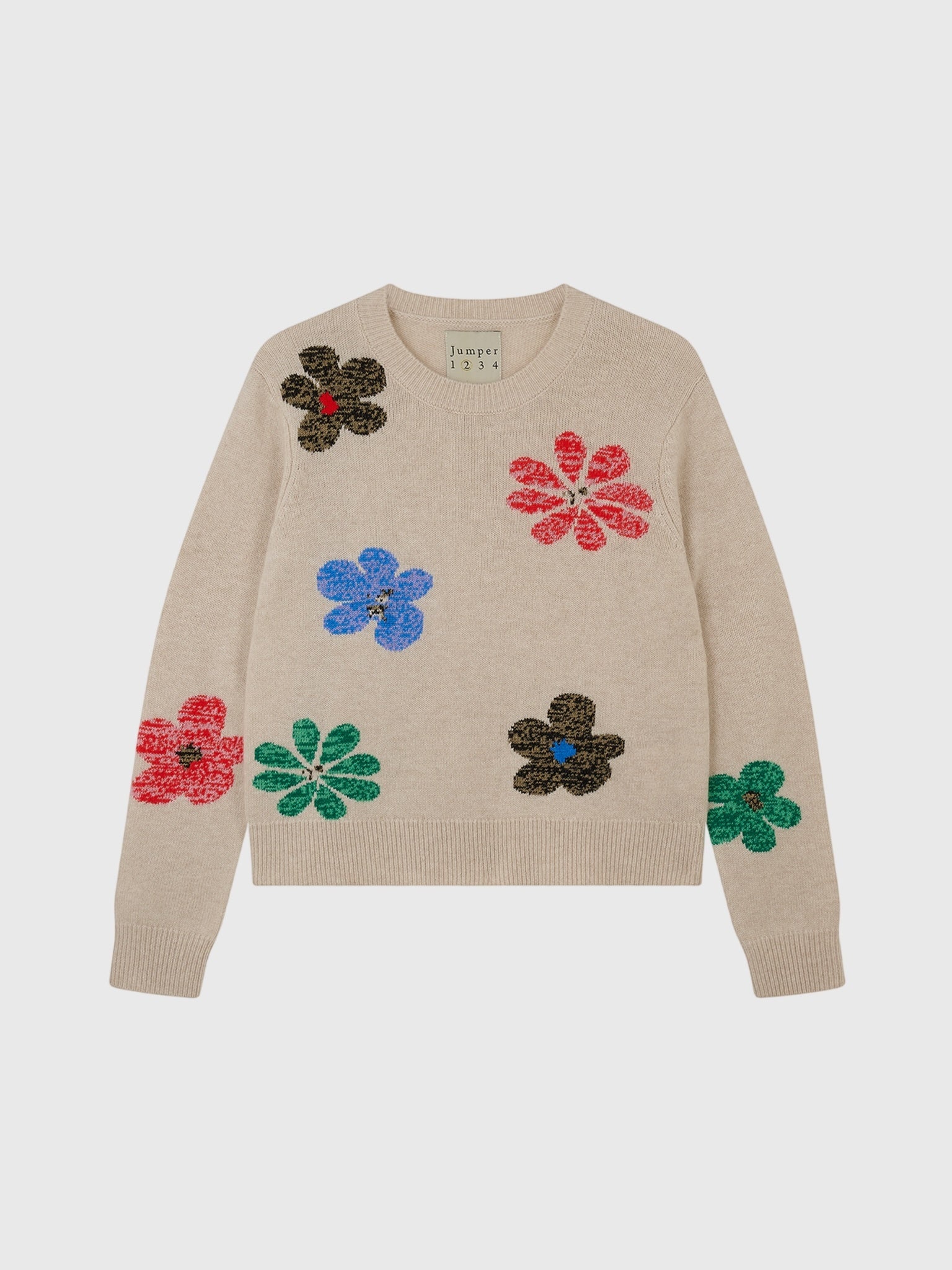 Jumper 1234 Women's Twisted Floral Crew Sweater - Saint Bernard