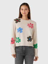 Jumper 1234 Women's Twisted Floral Crew Sweater - Saint Bernard