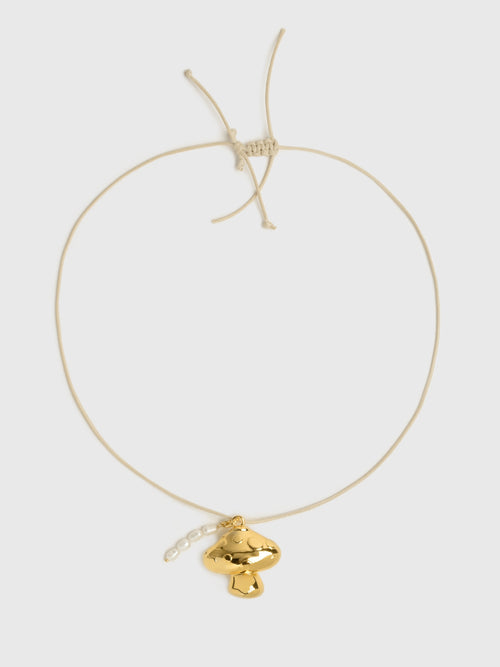 Timeless Pearly Mushroom Necklace
