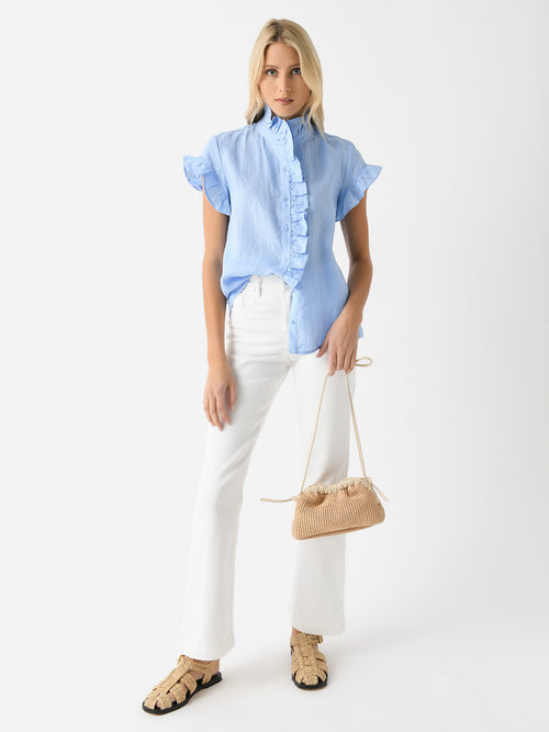 Linen Ruffle Shirt