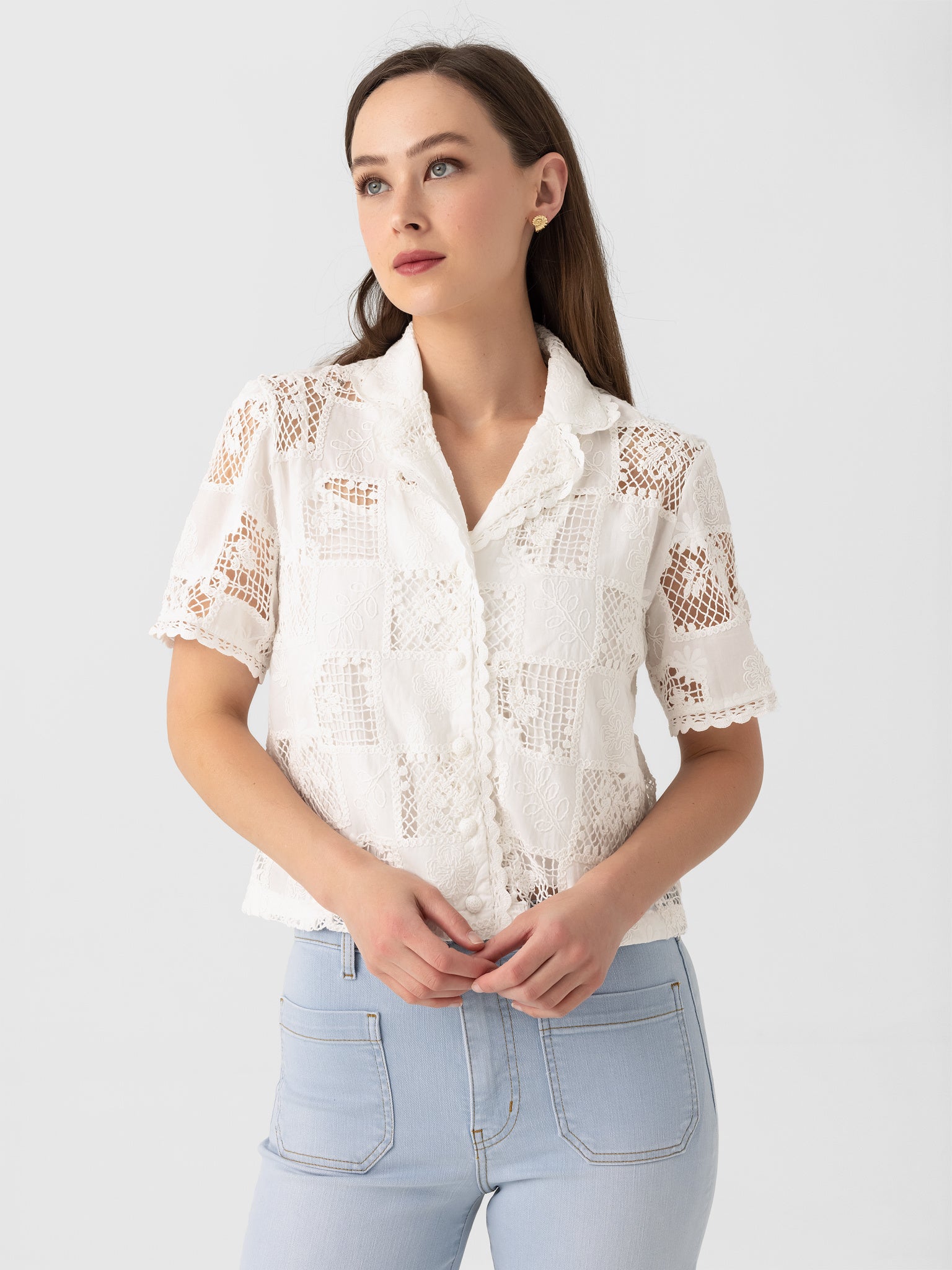 Eche Women's Embroidered Shirt - Saint Bernard