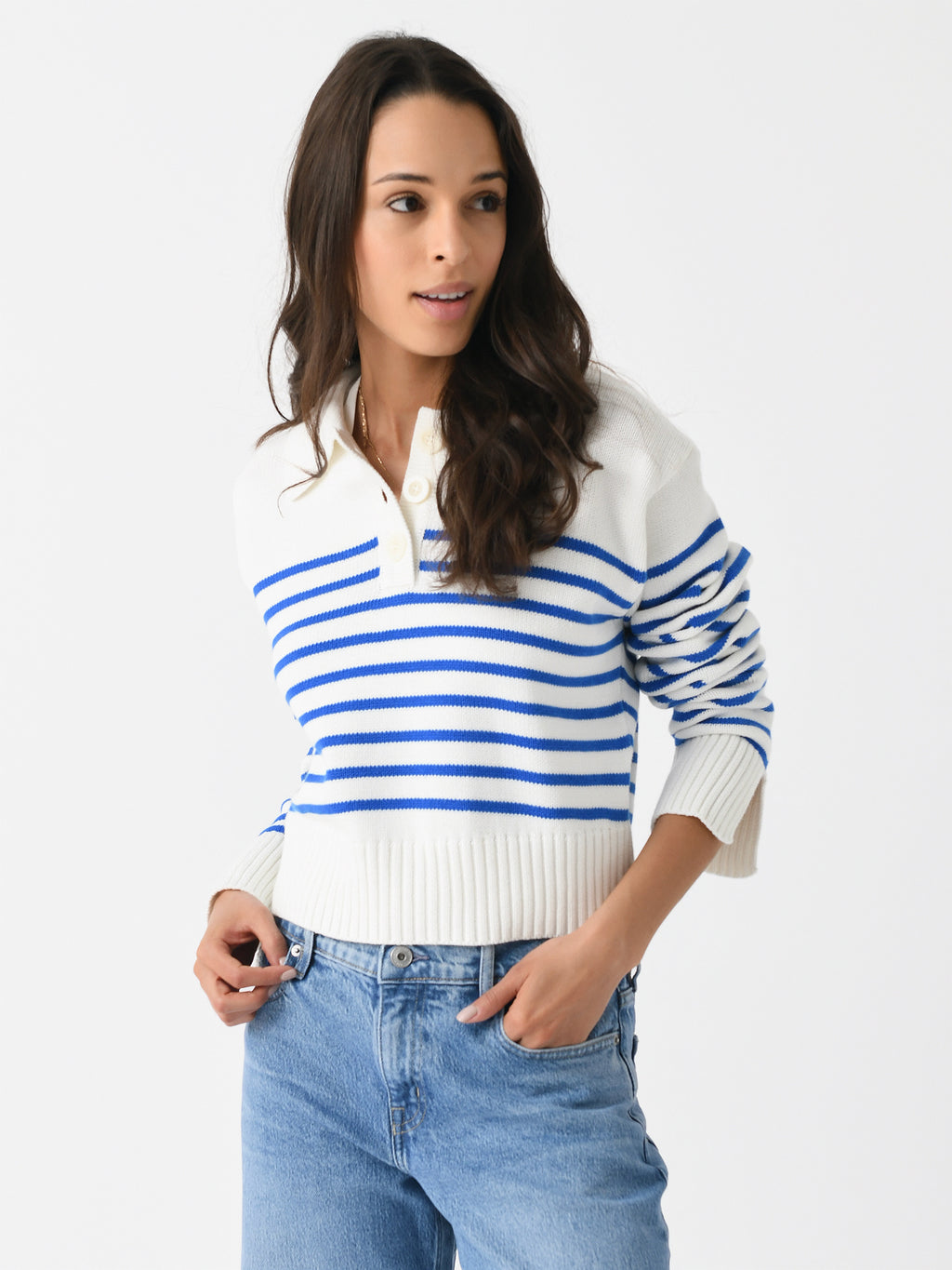 English Factory Women's Stripe Knit Top - Saint Bernard
