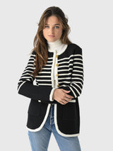 Eche Women's Knit Striped Cardigan - Saint Bernard