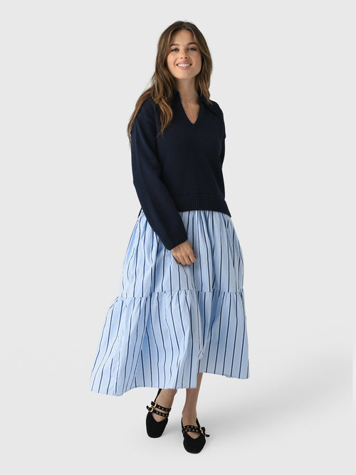 Eche Women's Mixed Media Midi Dress