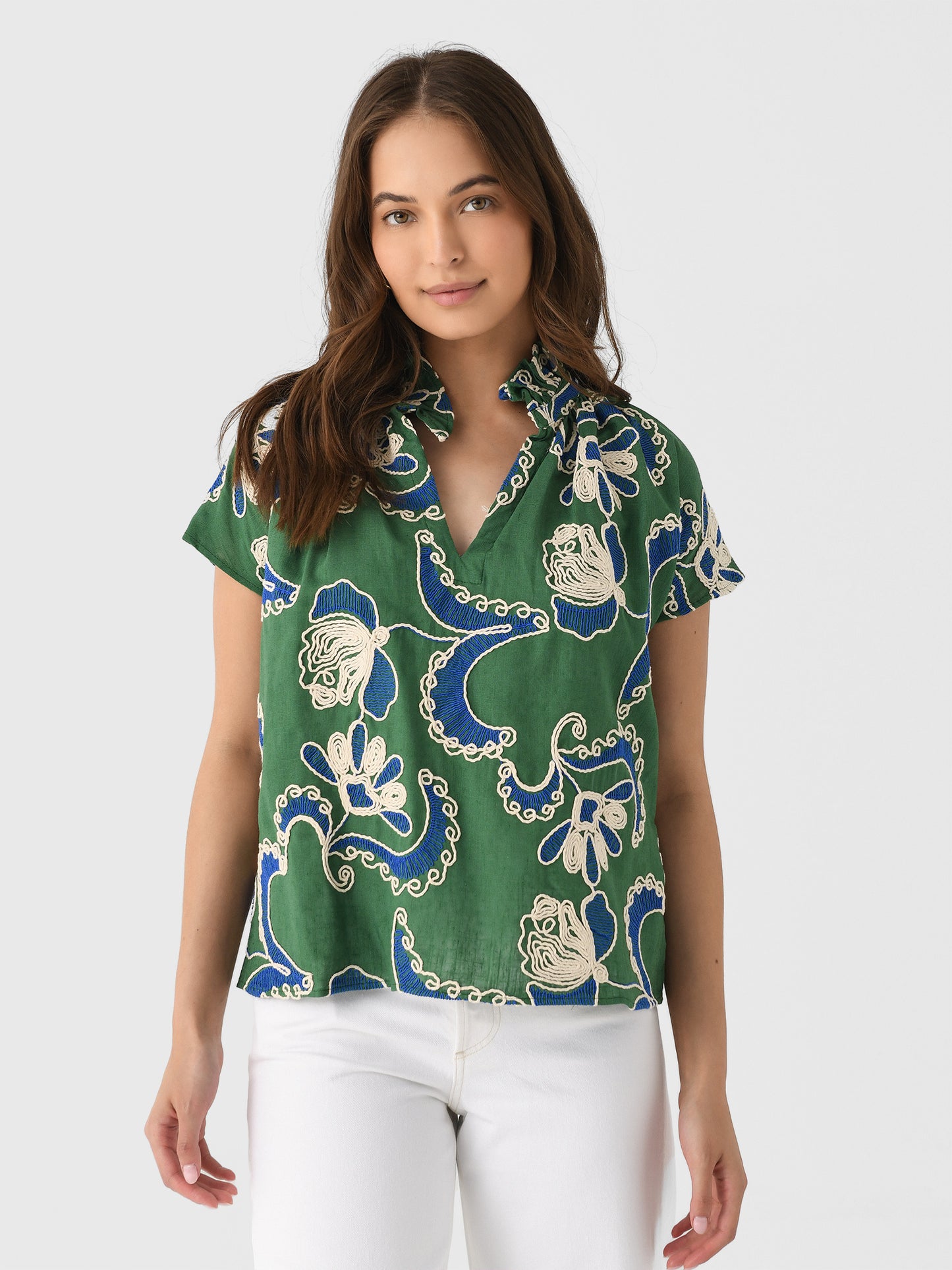Never A Wallflower Women's Vicki Short Sleeve Top - Saint Bernard