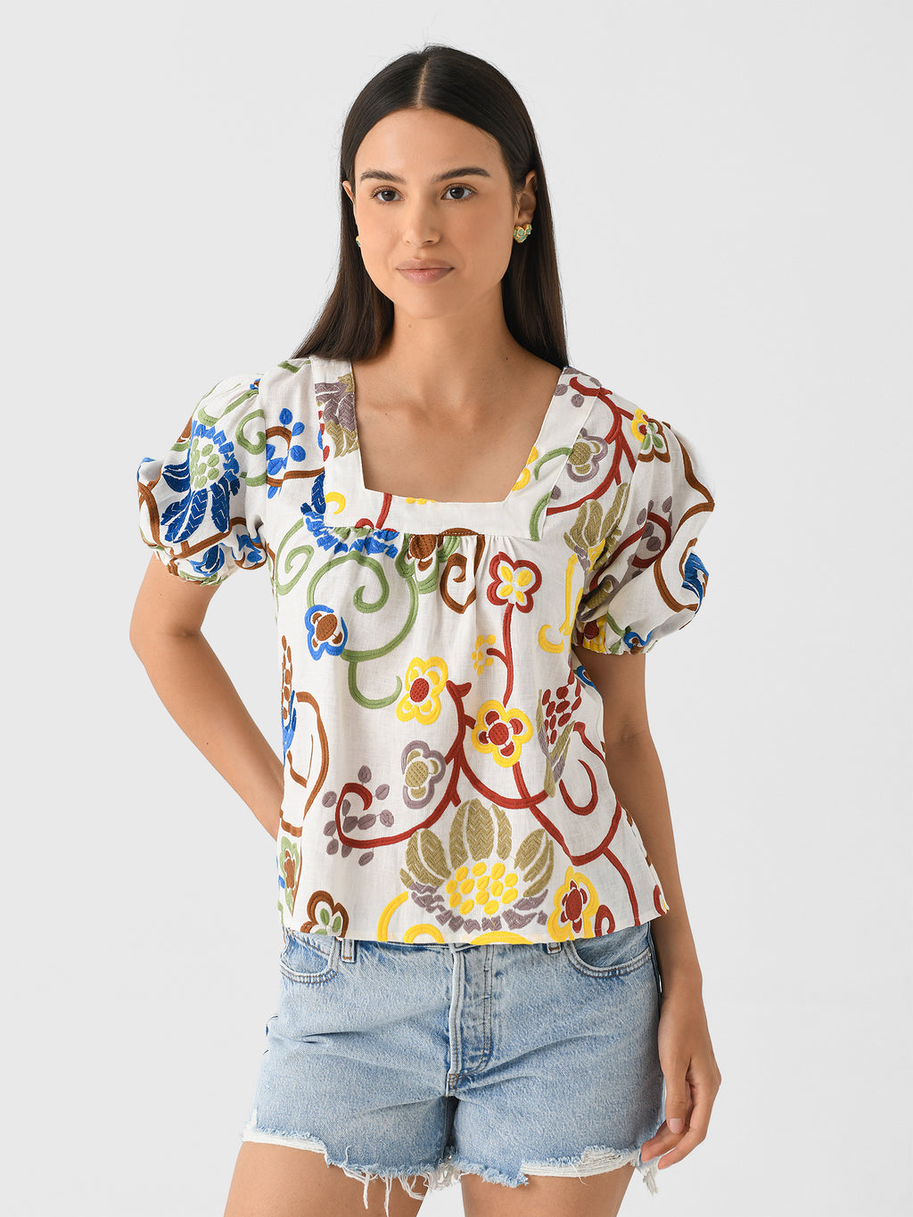 Never A Wallflower Women's Square Neck Top - Saint Bernard