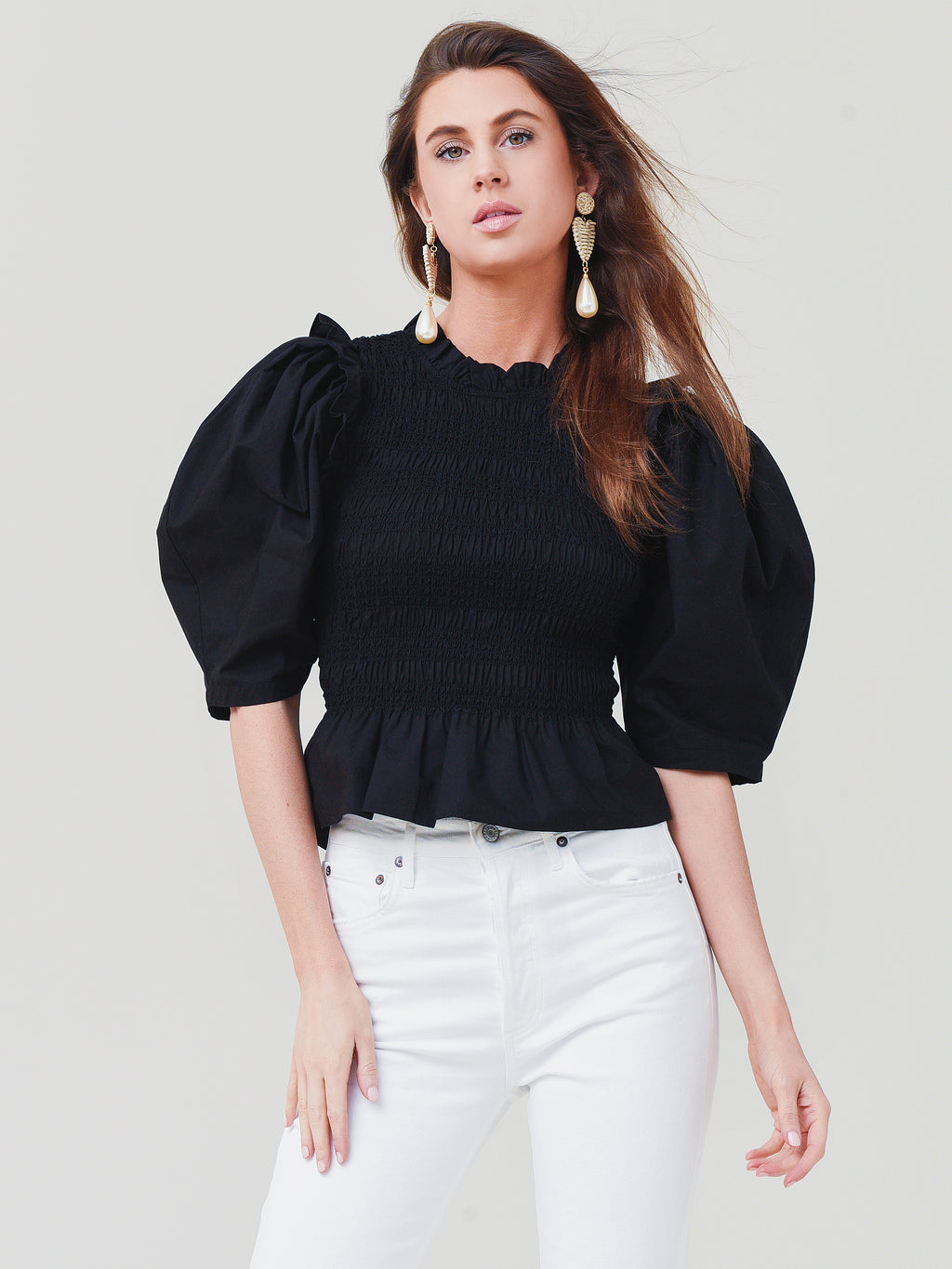 SEA Women's Phoebe Smocked Top - Saint Bernard