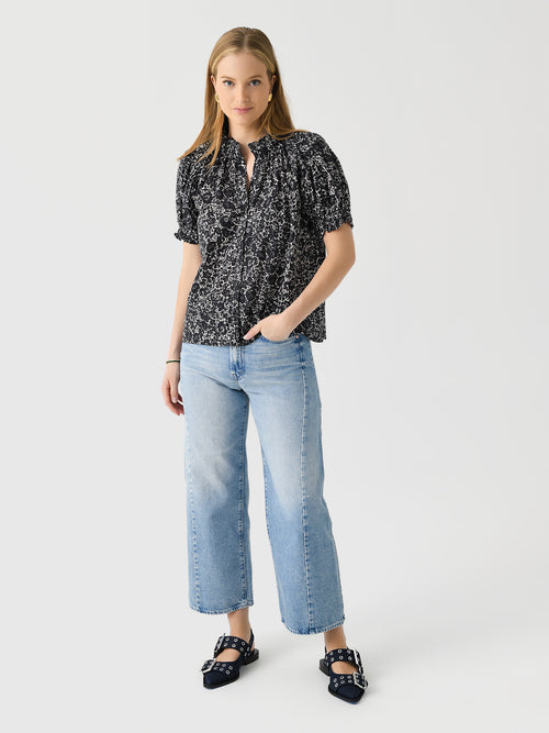 Never A Wallflower Women's Elastic Collar Top