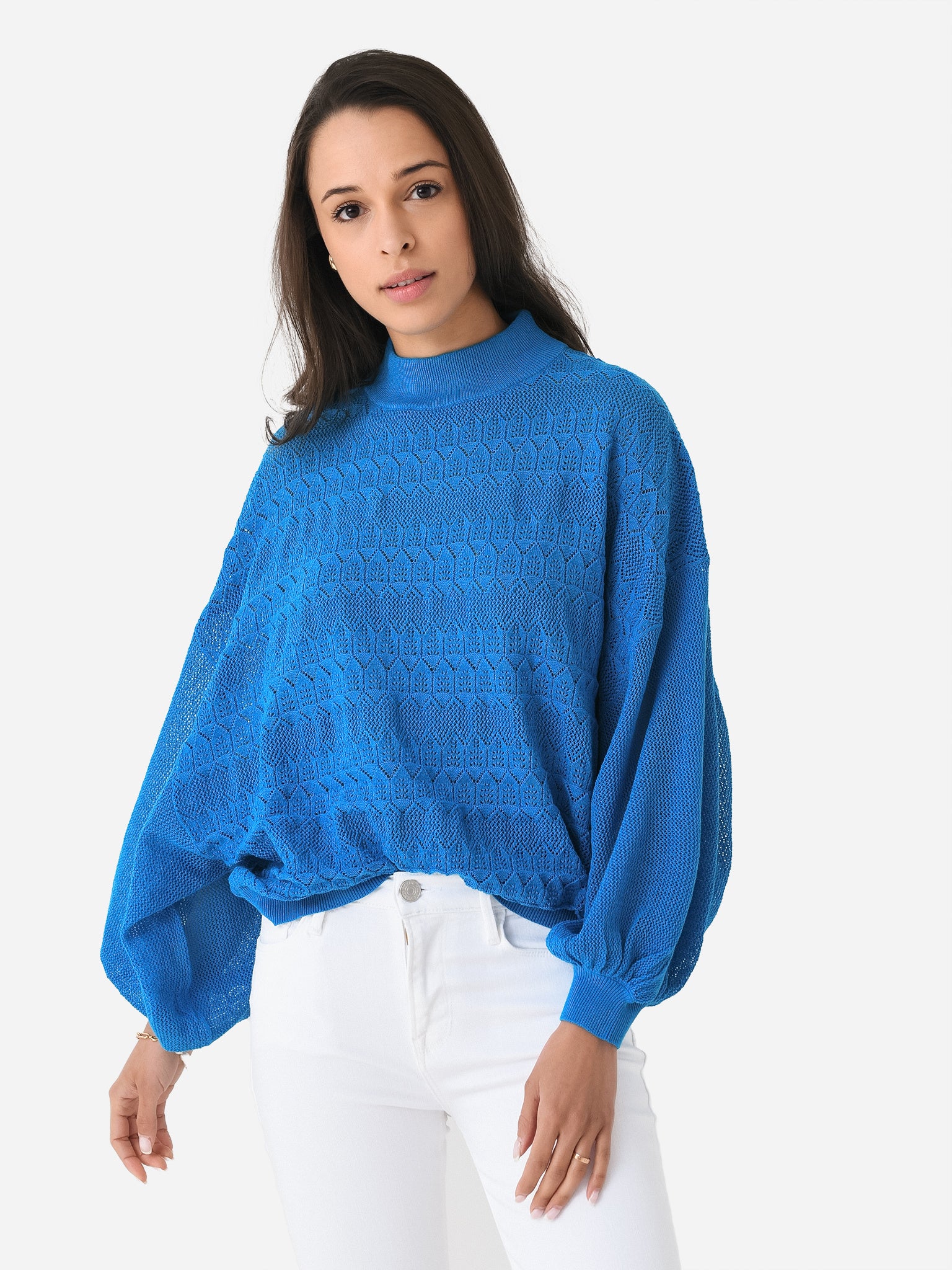 Mr. Mittens Women's Lace Balloon Sleeve Jumper - Saint Bernard