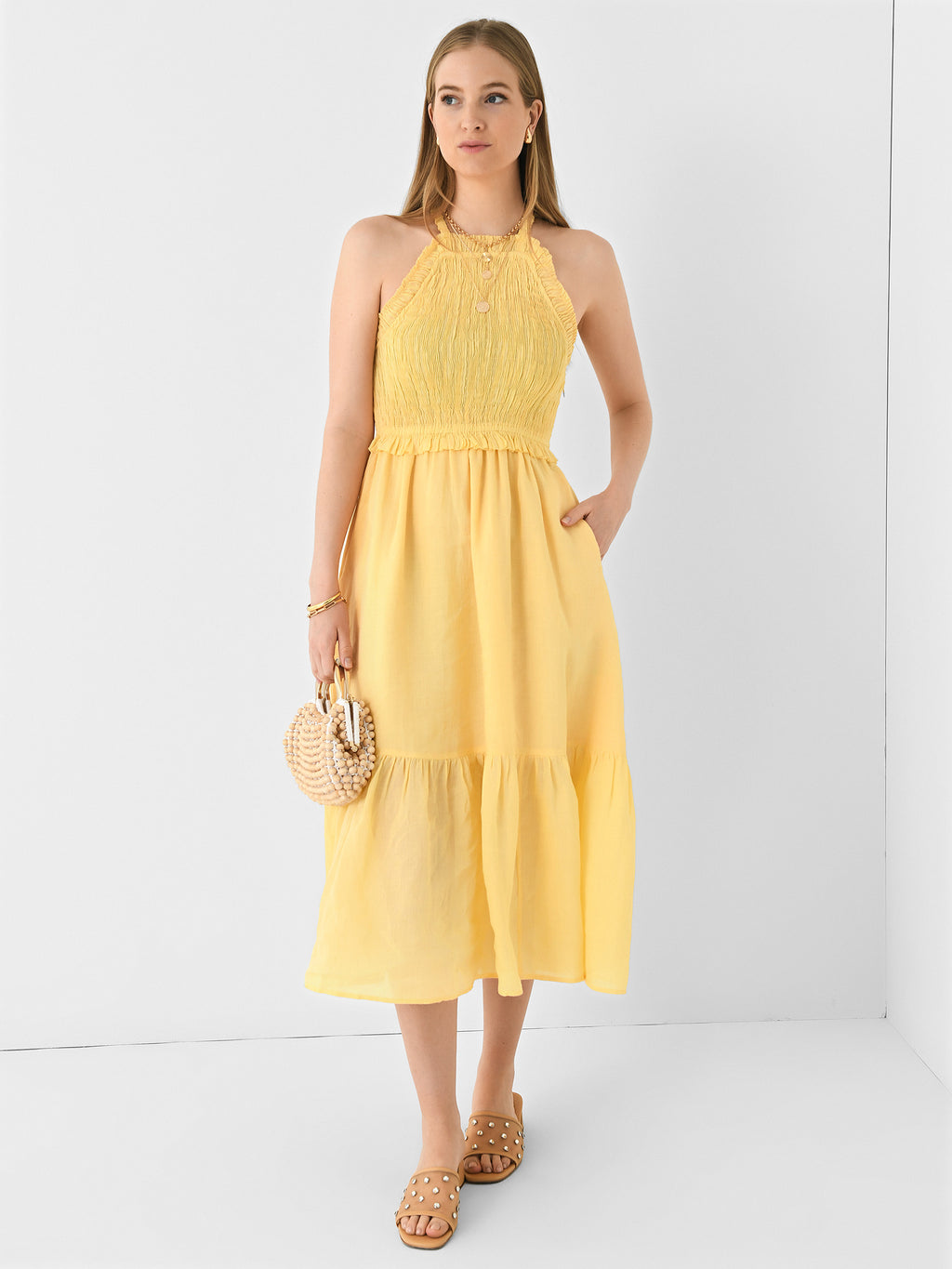 SEA Women's Cole Smocked Dress - Saint Bernard