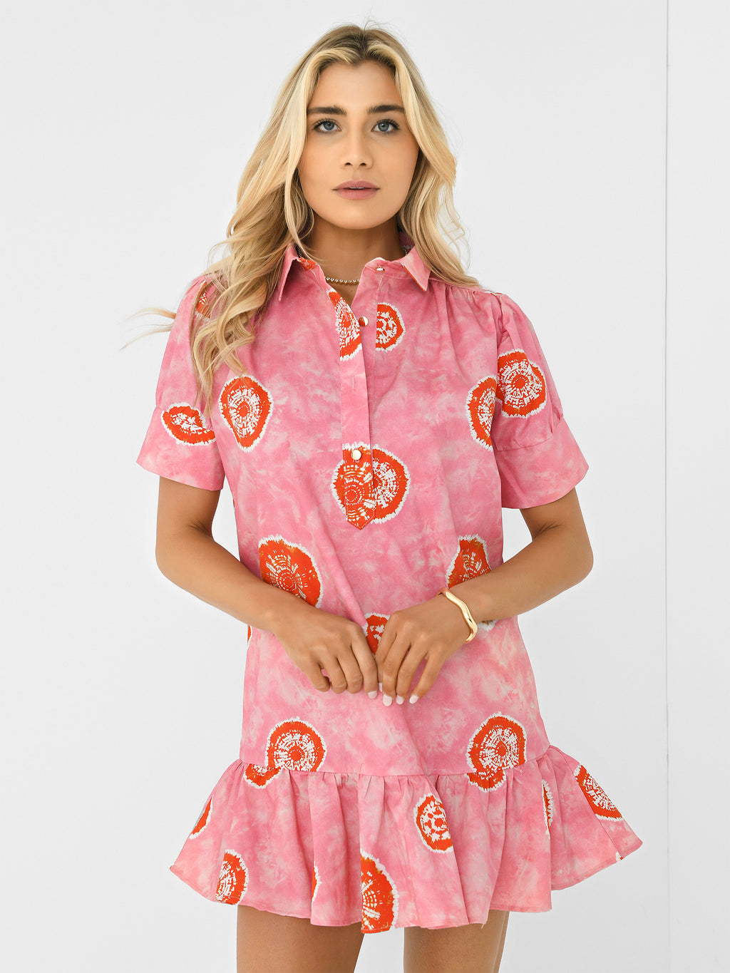 Never A Wallflower Women's Ruffle Everything Dress - Saint Bernard