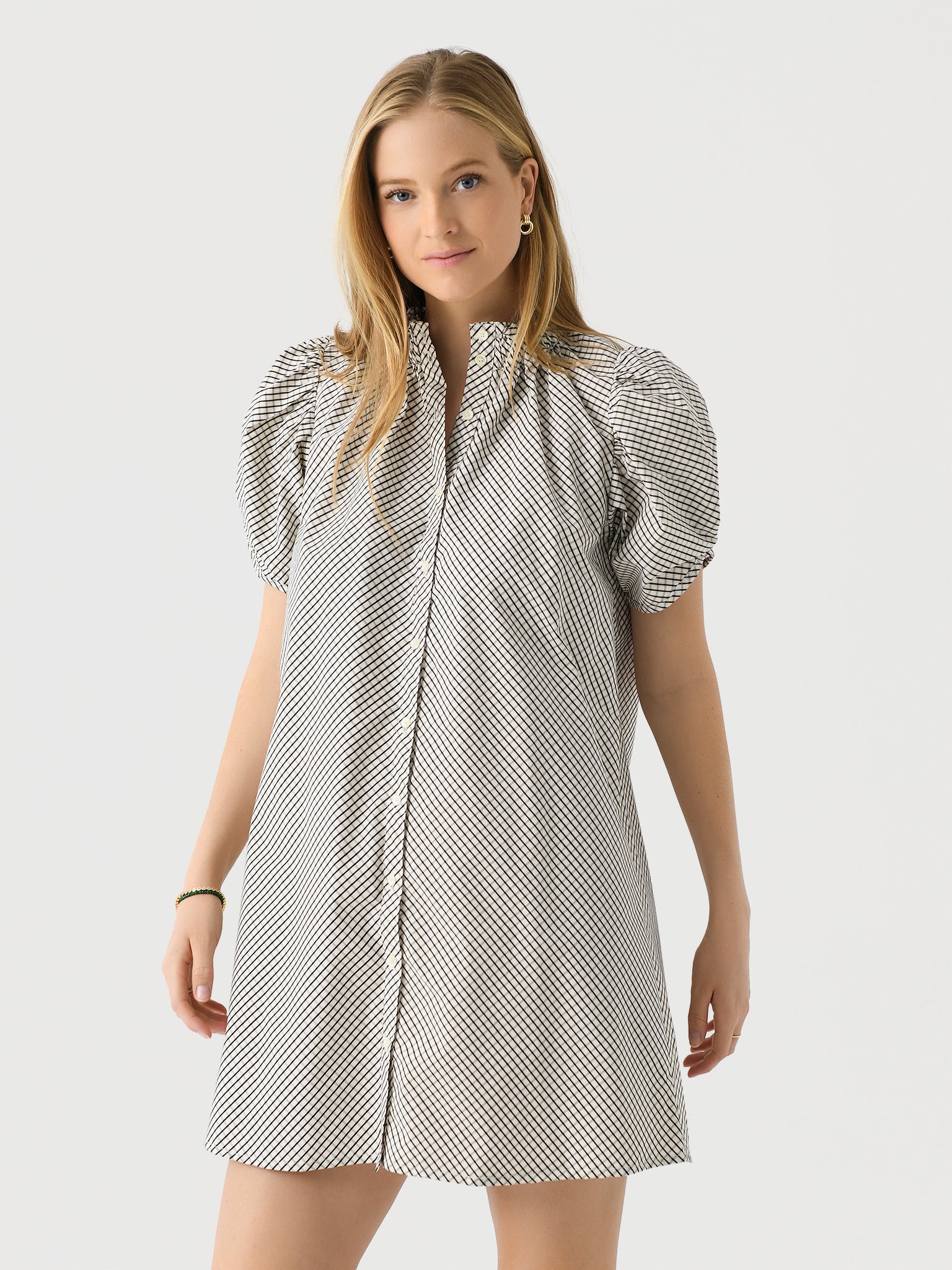Never A Wallflower Women's Elastic Collar Shift Dress - Saint Bernard