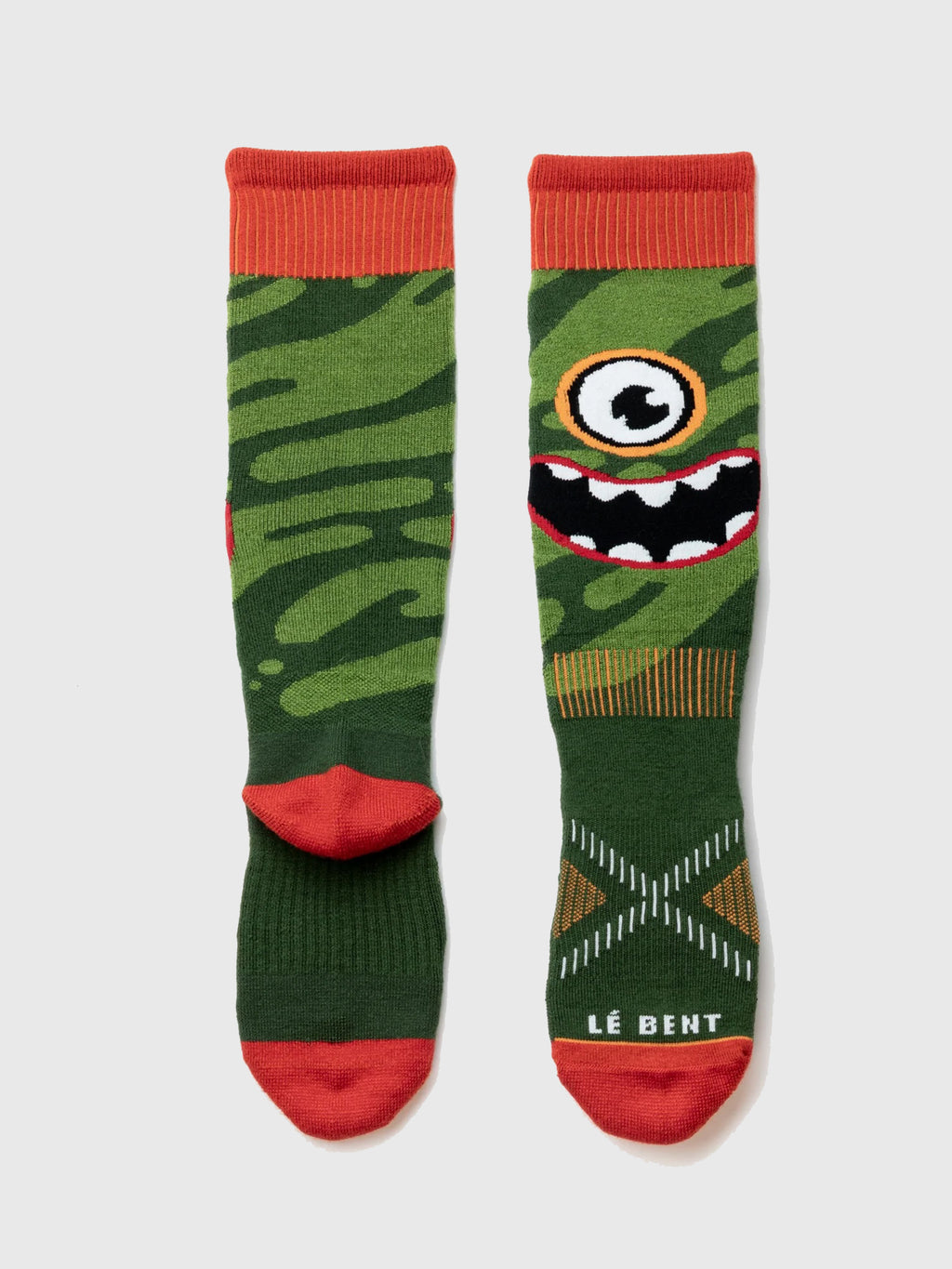 Le Bent Kids' Light Cushion Monster Party Snow Socks - Saint Bernard