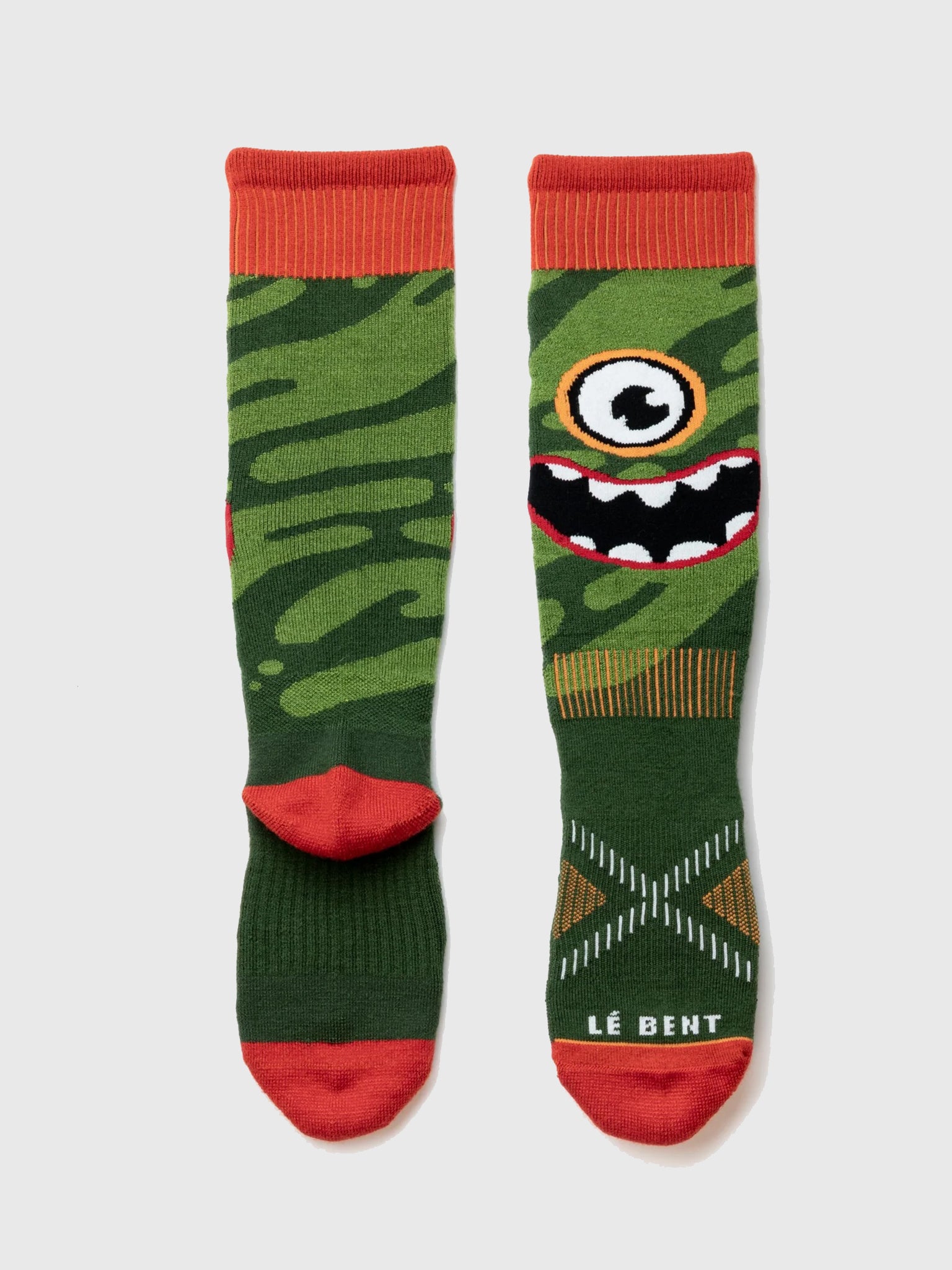 Le Bent Kids' Light Cushion Monster Party Snow Socks - Saint Bernard