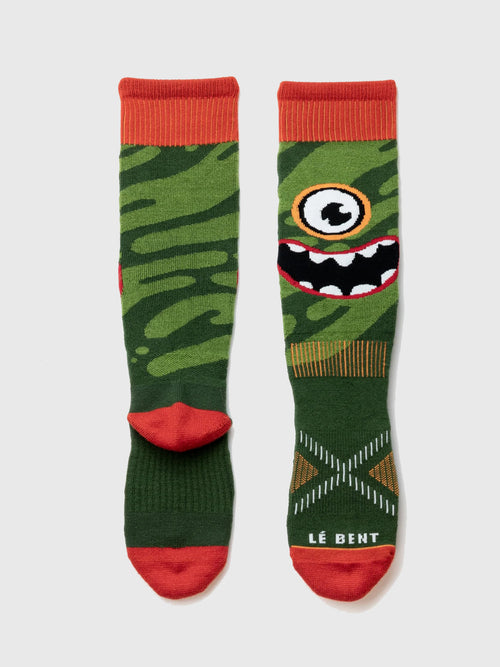 Le Bent Kids' Light Cushion Monster Party Snow Socks