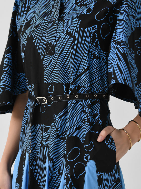 MARBRE Godet Dress