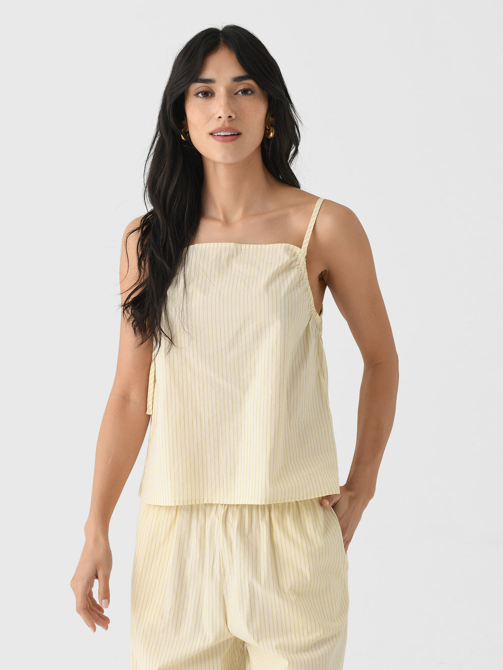 Deiji Studios Women's Gathered Strap Top - Saint Bernard