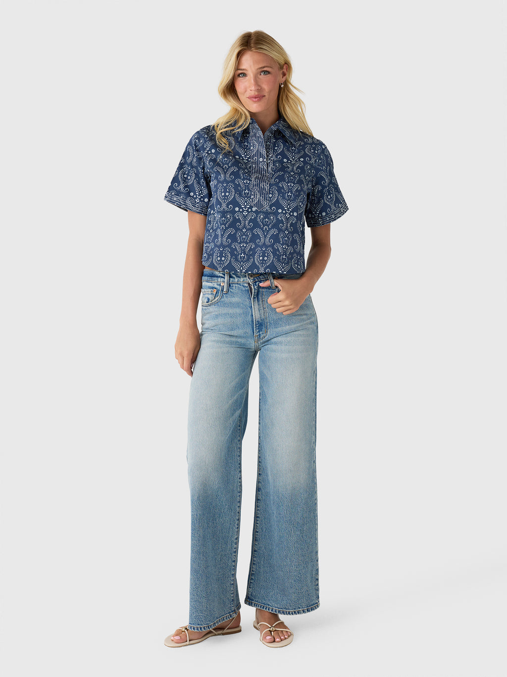 Never A Wallflower Women's Split Neck Top - Saint Bernard