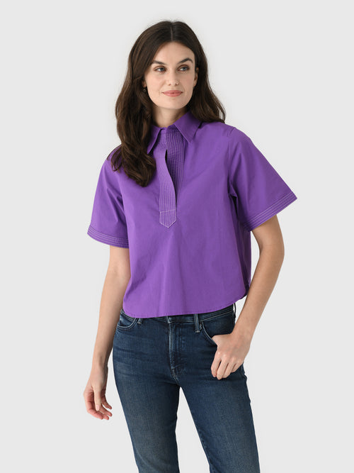 Never A Wallflower Women's Split Neck Top