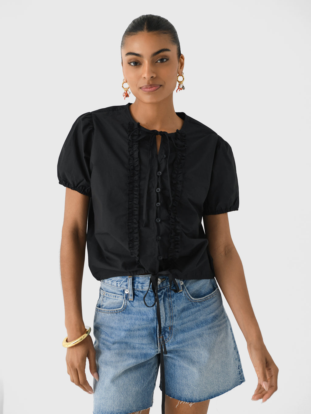 Deiji Studios Women's Double Frill Top - Saint Bernard