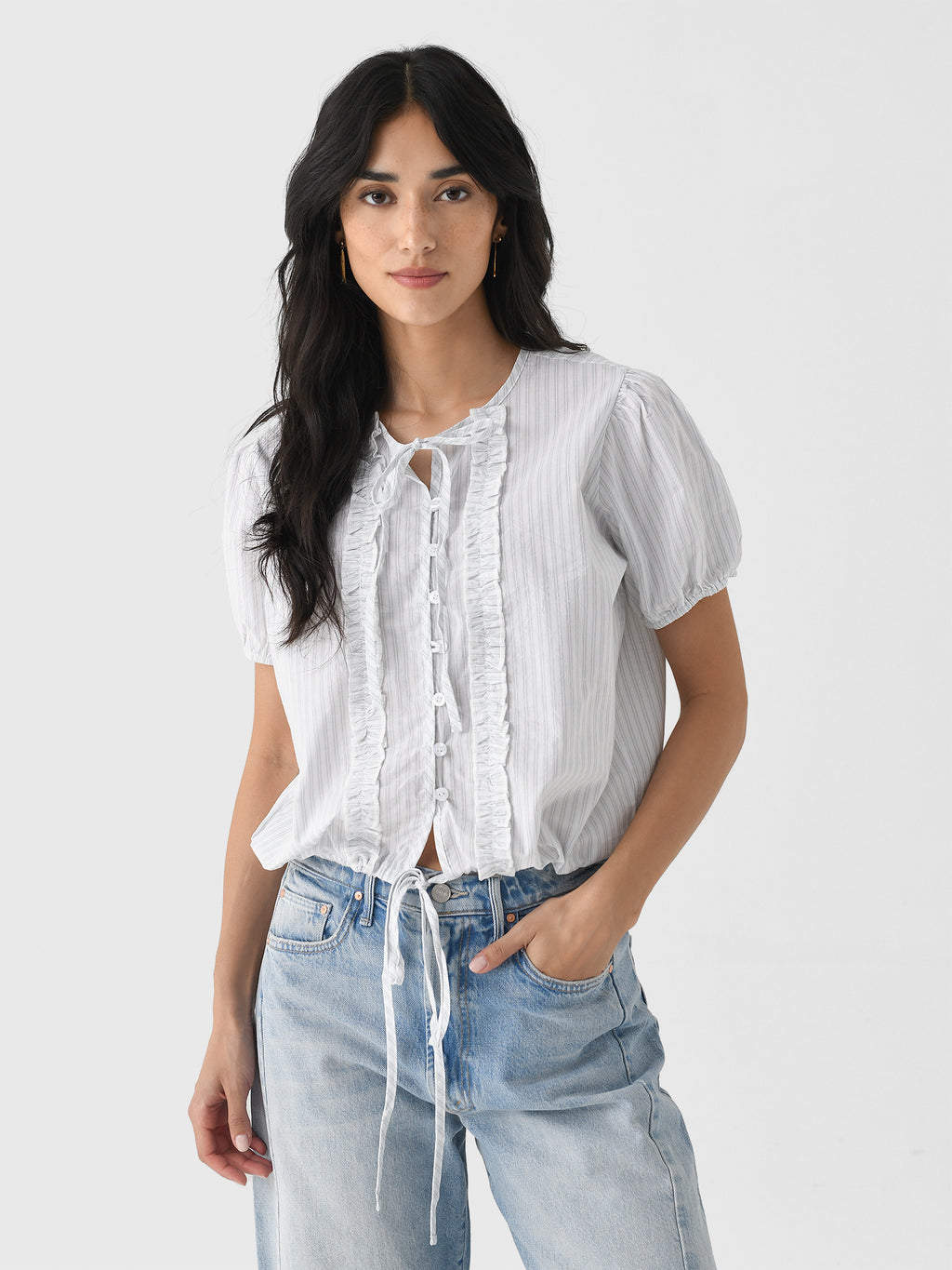 Deiji Studios Women's Double Frill Top - Saint Bernard