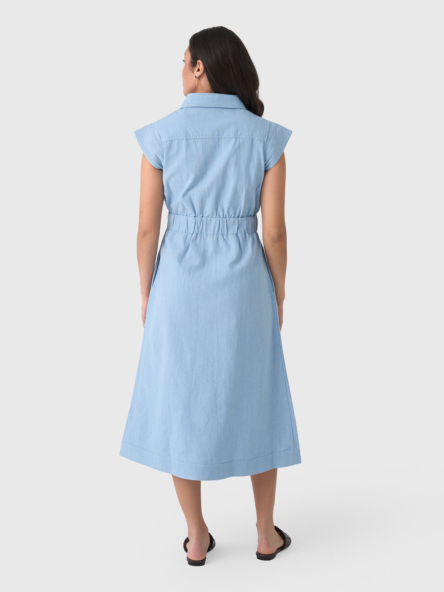 Never A Wallflower Women's Epaulet Shirt Dress - Saint Bernard