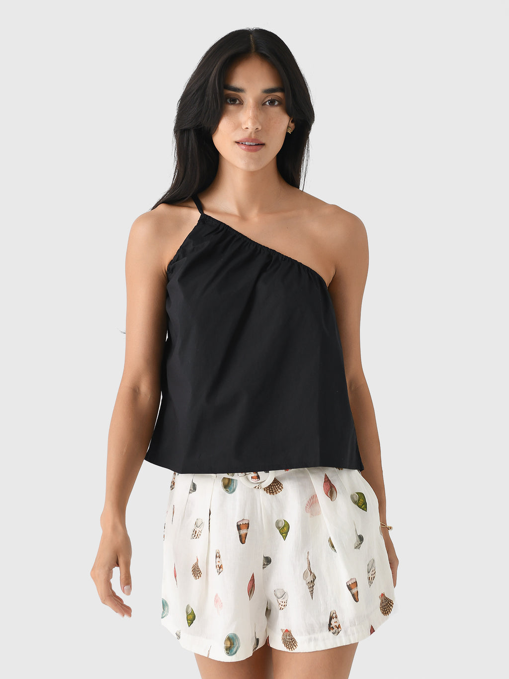 Deiji Studios Women's Ruched Strap Top - Saint Bernard