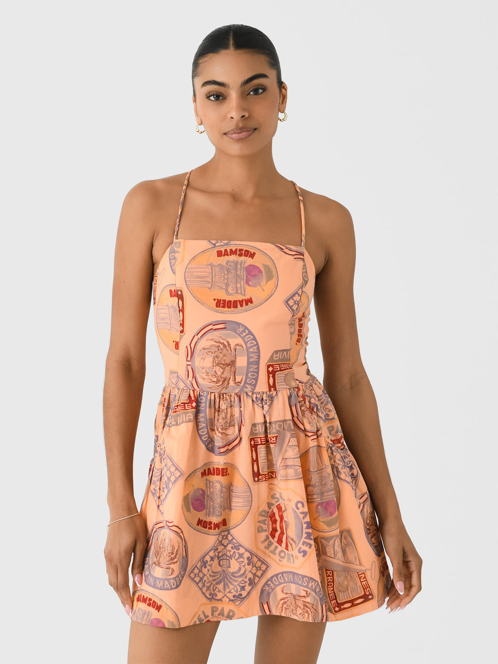 Damson Madder Women's Peaches Mini Apron Dress - Saint Bernard